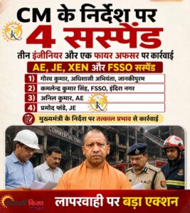 लखनऊ अग्निकांड: सीएम योगी का बड़ा एक्शन, लापरवाही बरतने वाले 4 अधिकारी निलंबित